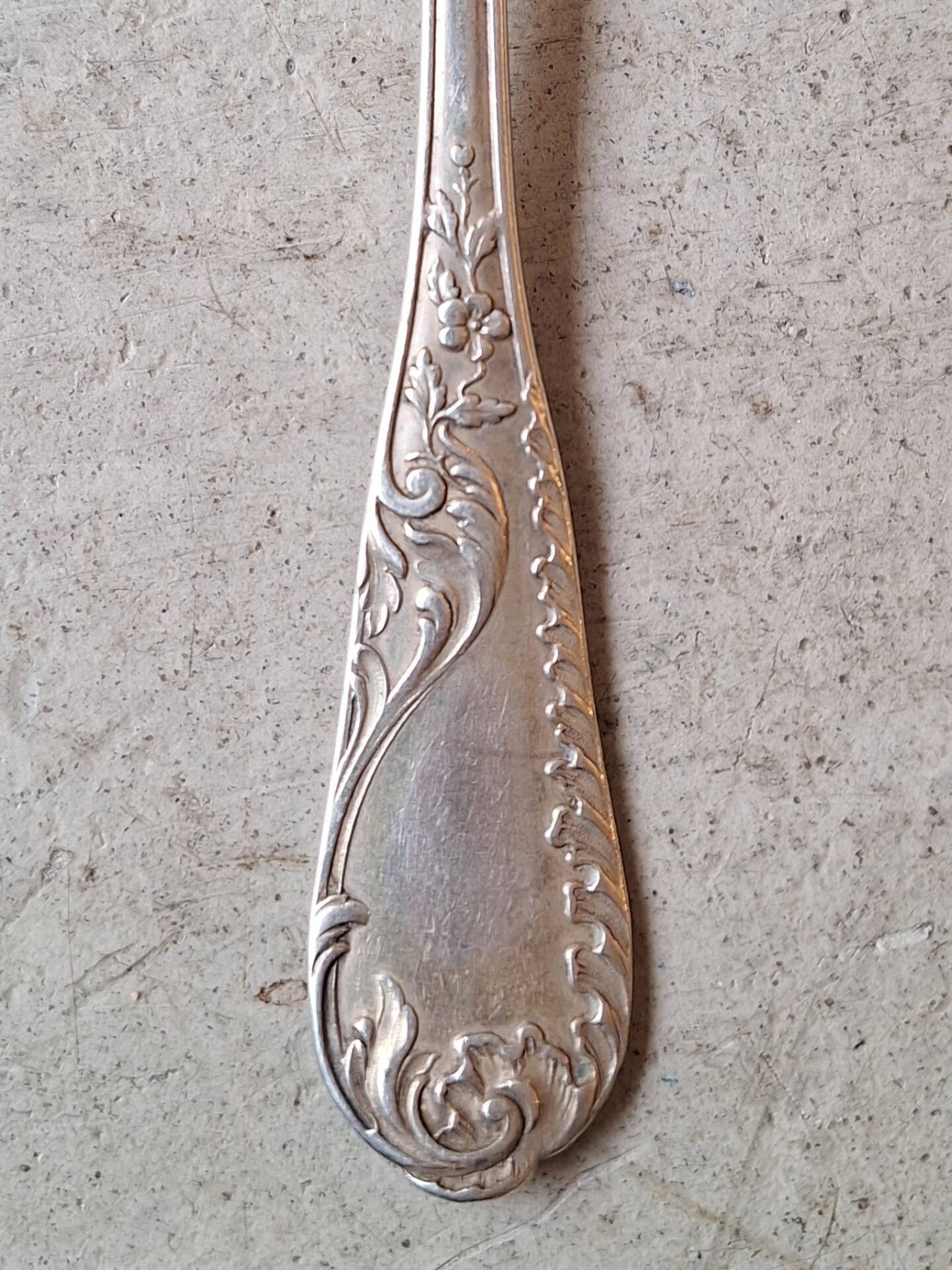 Solid silver Art Nouveau table fork