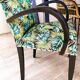 Bridge fabric leaves and black wood
