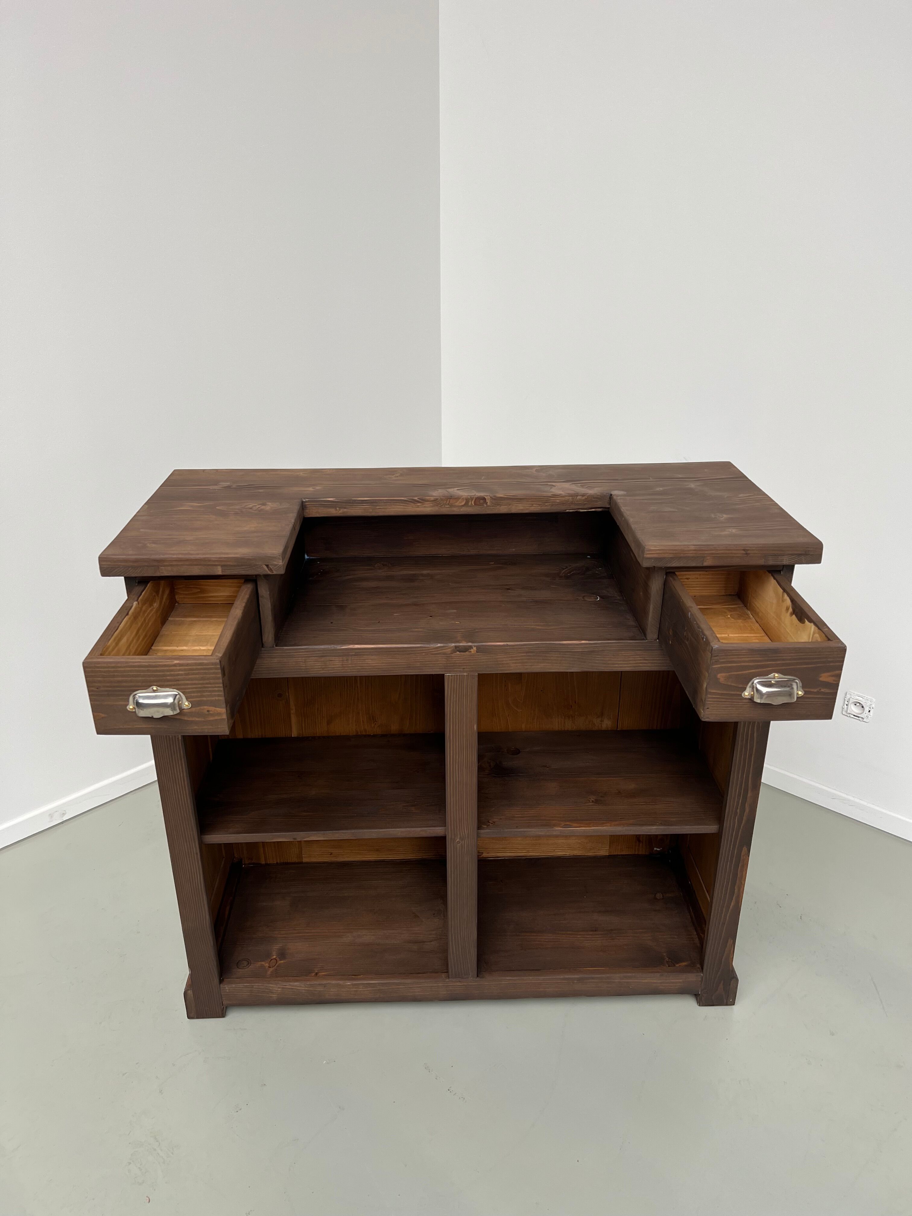 Pine trading counter completely restored