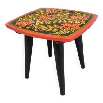 Khokhloma wooden stool 1960