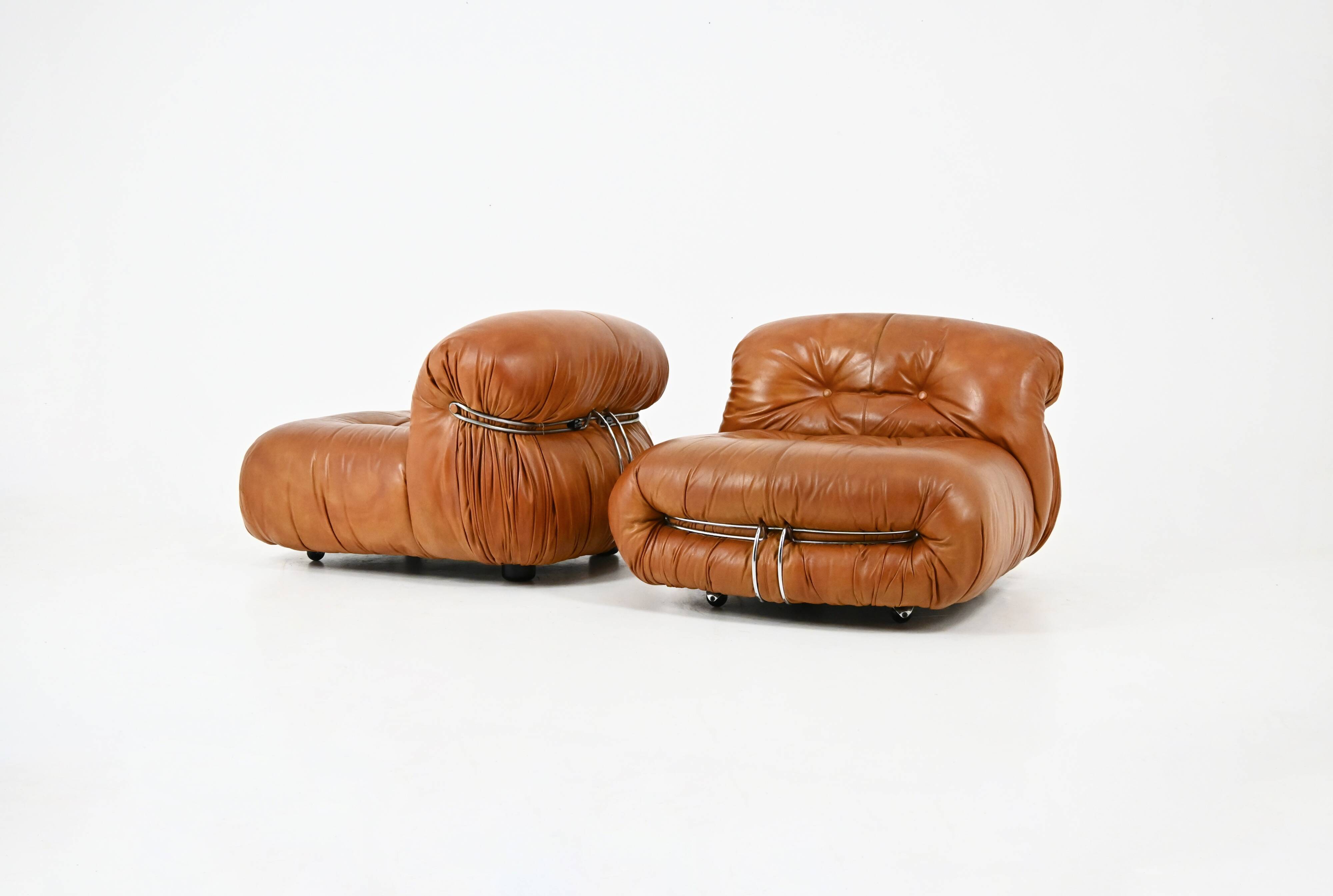 Set of 2 Soriana Armchairs by Afra & Tobia Scarpa for Cassina, years