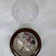 Plafonnier verre, entourage métal