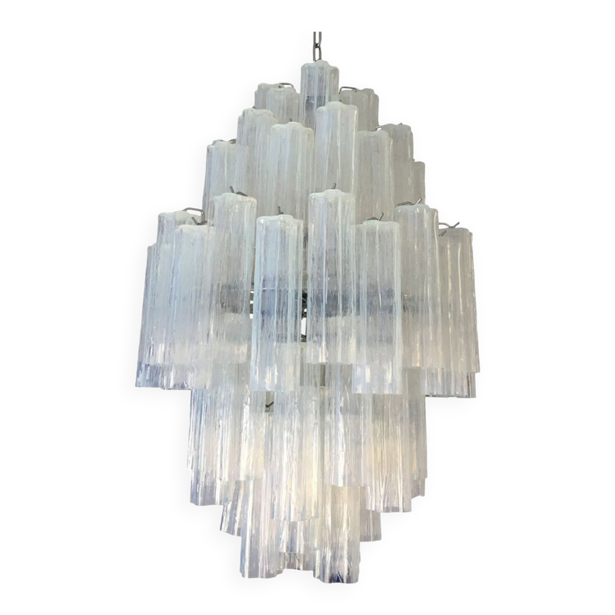 Opalino “tronchi” murano glass chandelier-5l