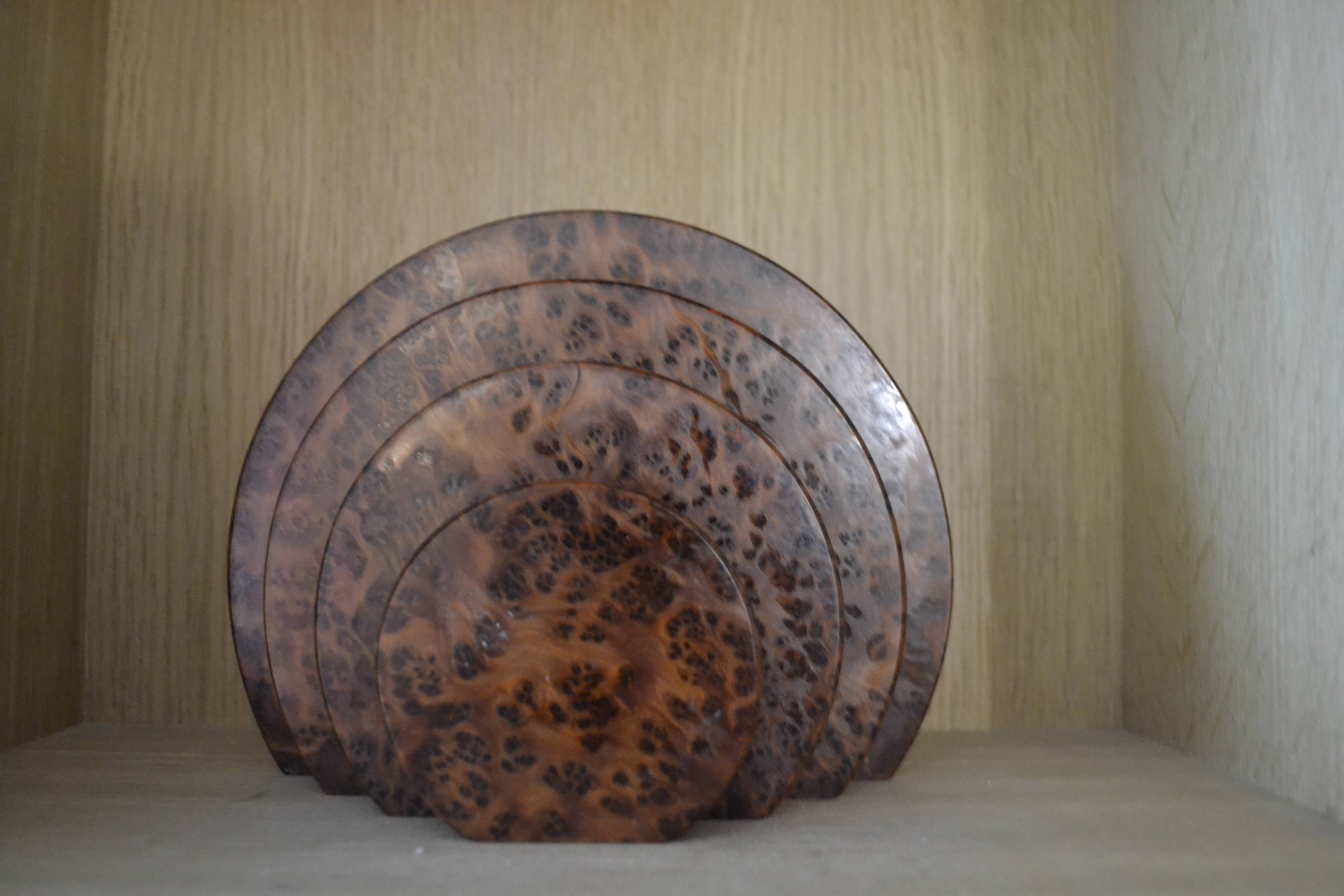 art deco mail holder in magnifying glass