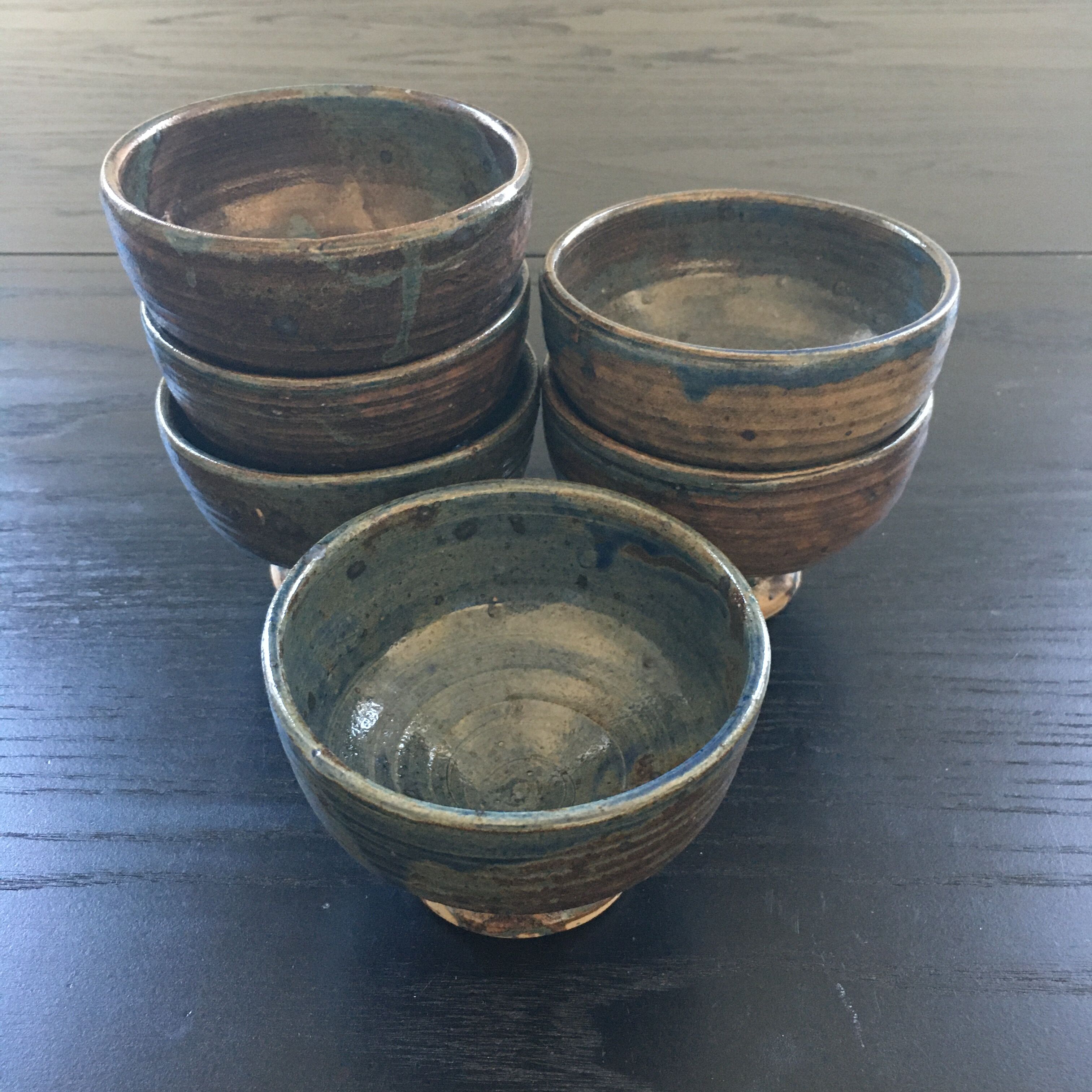 Set of 6 bowls in stoneware