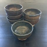 Set of 6 bowls in stoneware