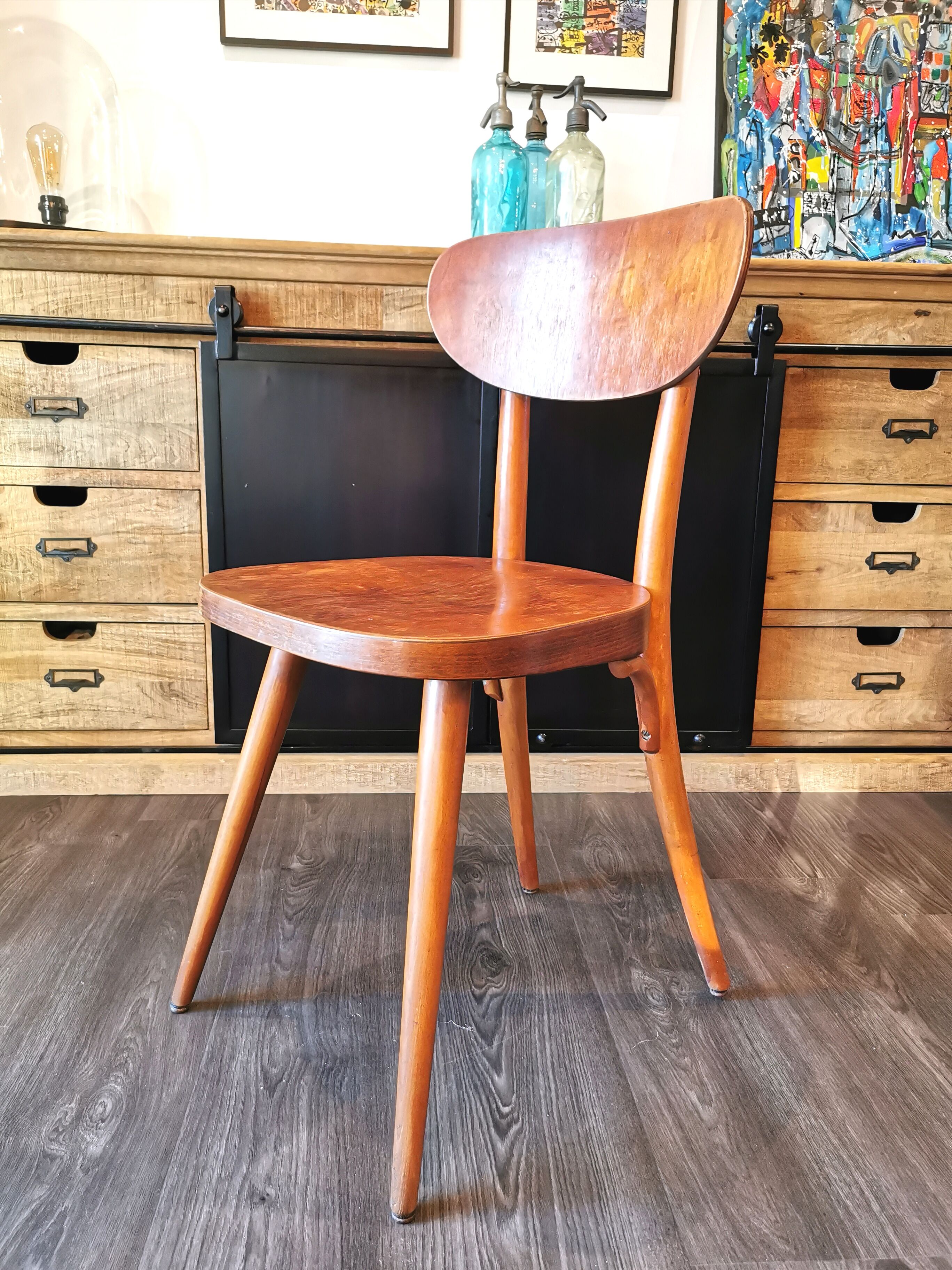 Series of 6 chairs bistro Baumann and Luterma