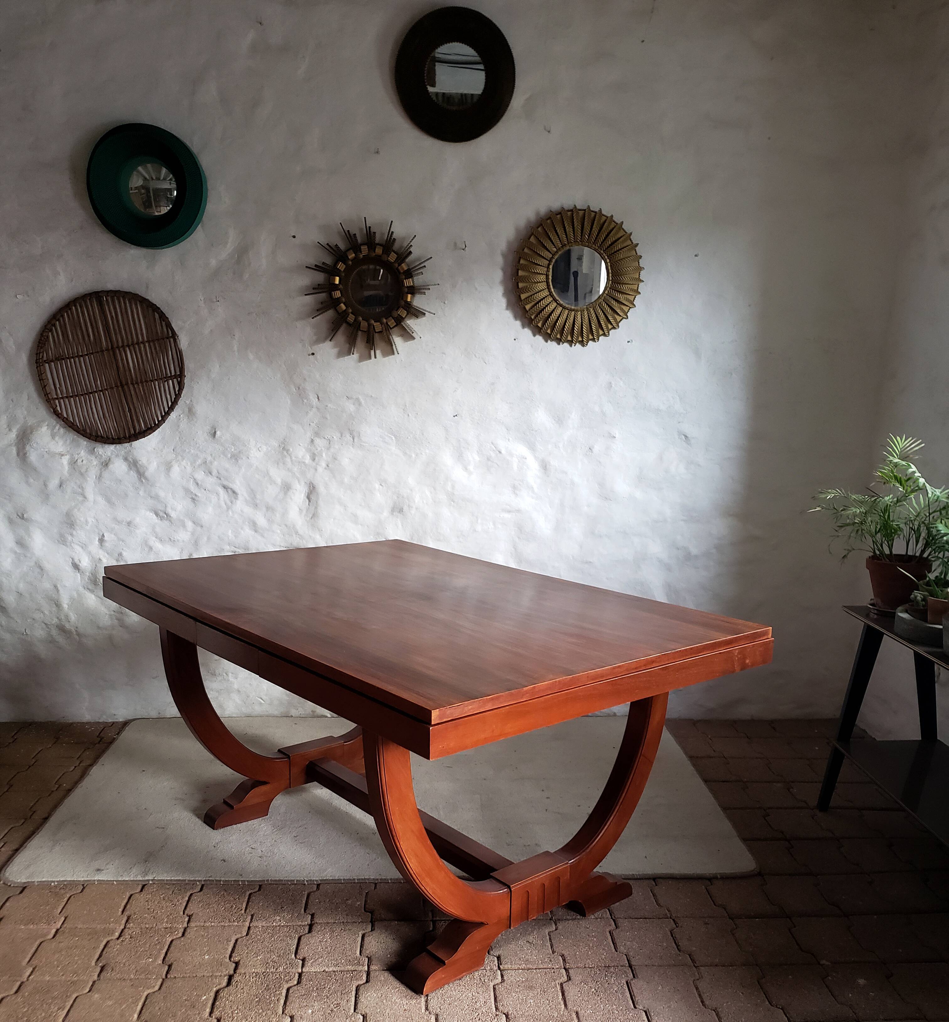 Walnut art-deco table