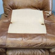 Paire de fauteuils lounge en cuir buffle cognac Arcon Italia
