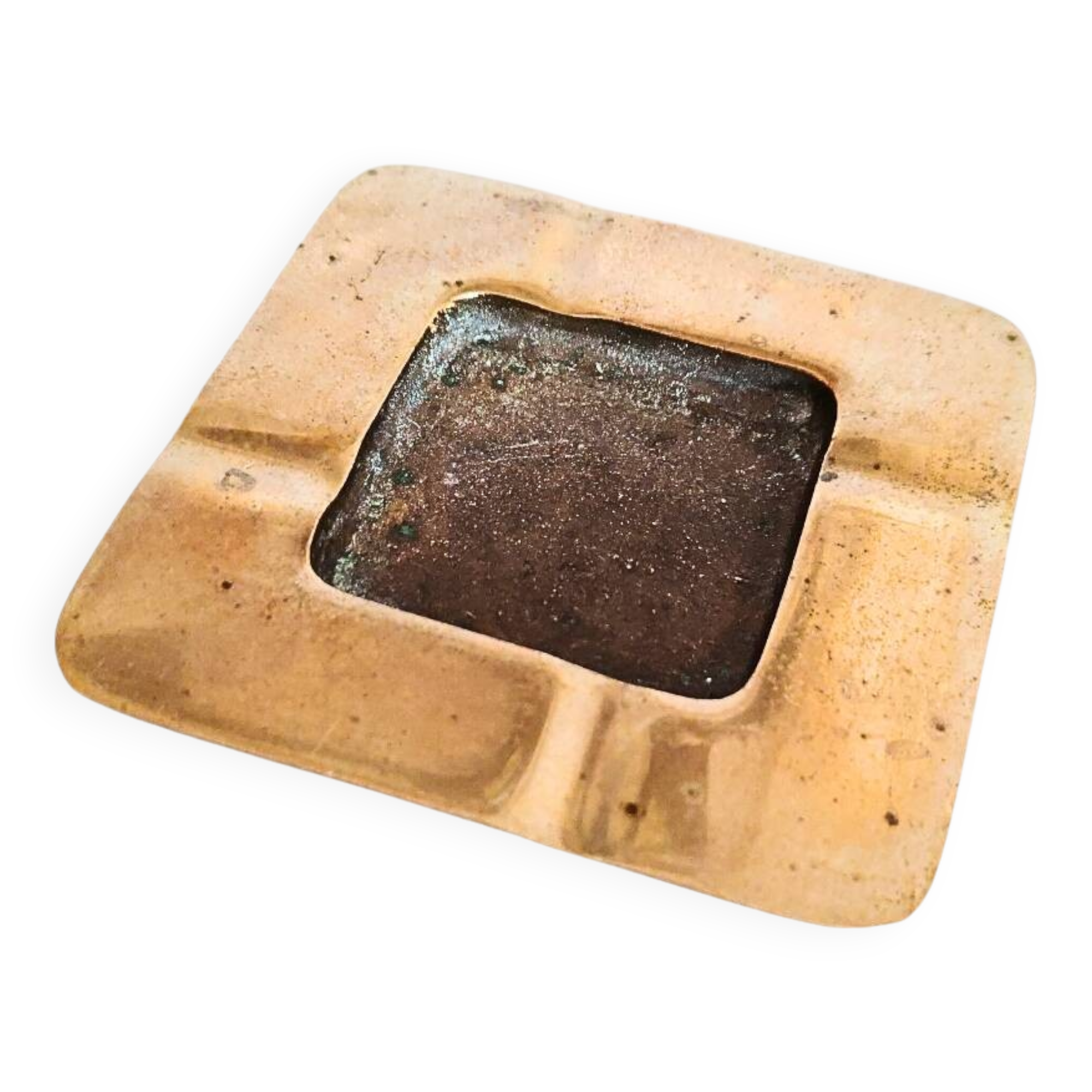 1970s Vintage Brass Copper Ashtray Germany