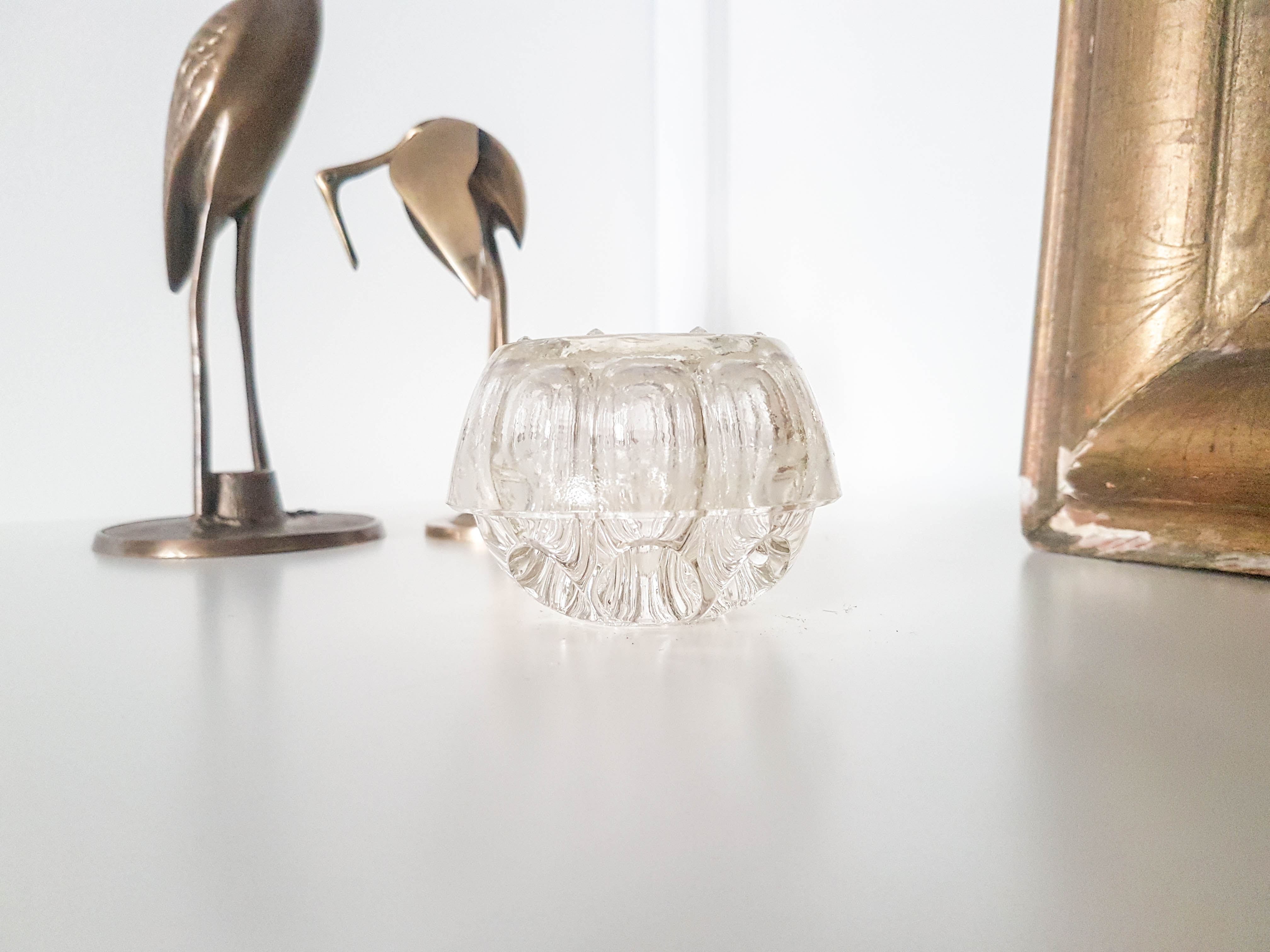 Vintage glass flower spade