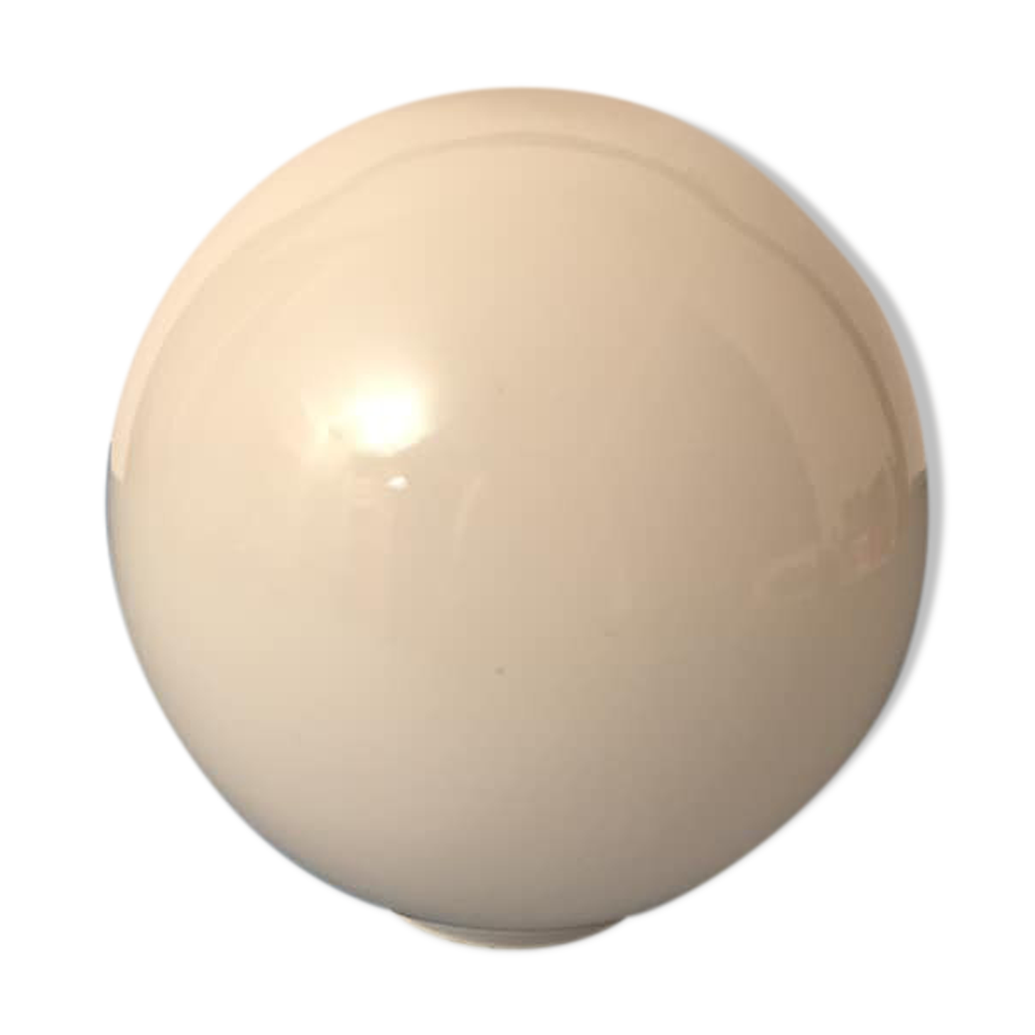 Round globe in white opaline