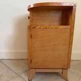 Pair of art deco bedsides in lemon tree magnifying glass