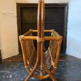 Bamboo magazine rack, 1960s