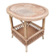 Table basse en rotin et bambou vintage