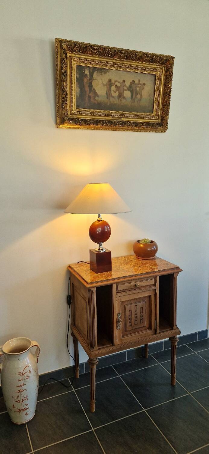 Barbier house lamp - Lacquered and chrome-plated metal - 1970s