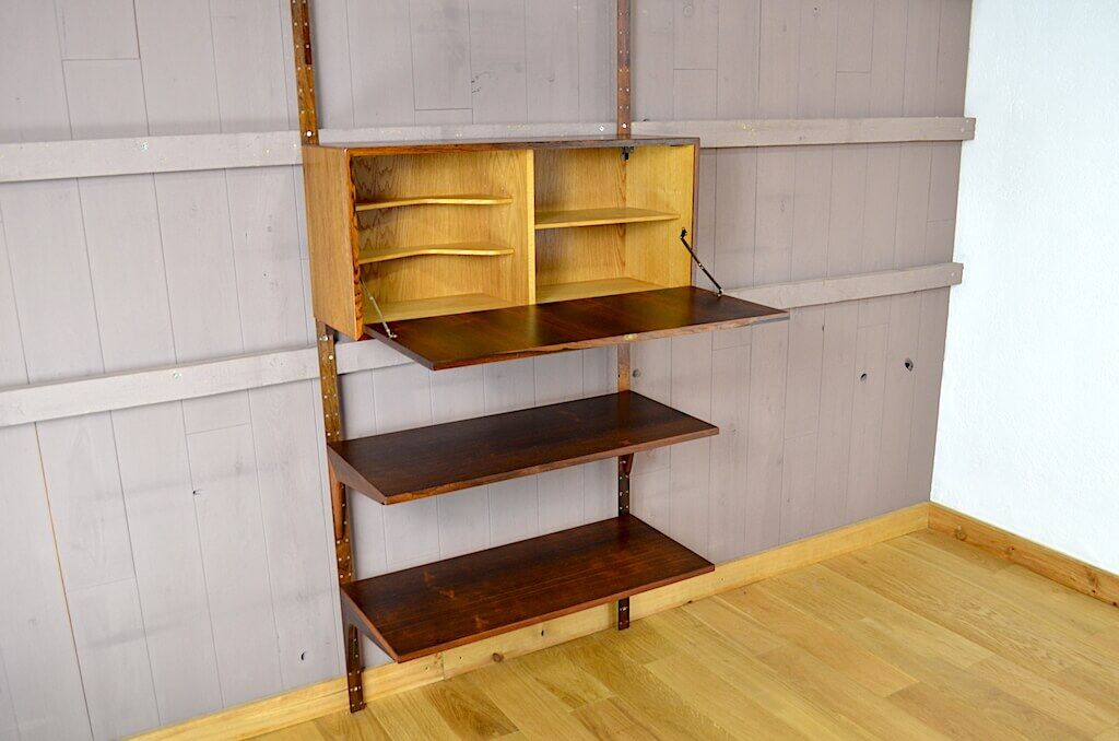 Danish wall system in Rio Poul Cadovius rosewood 1960
