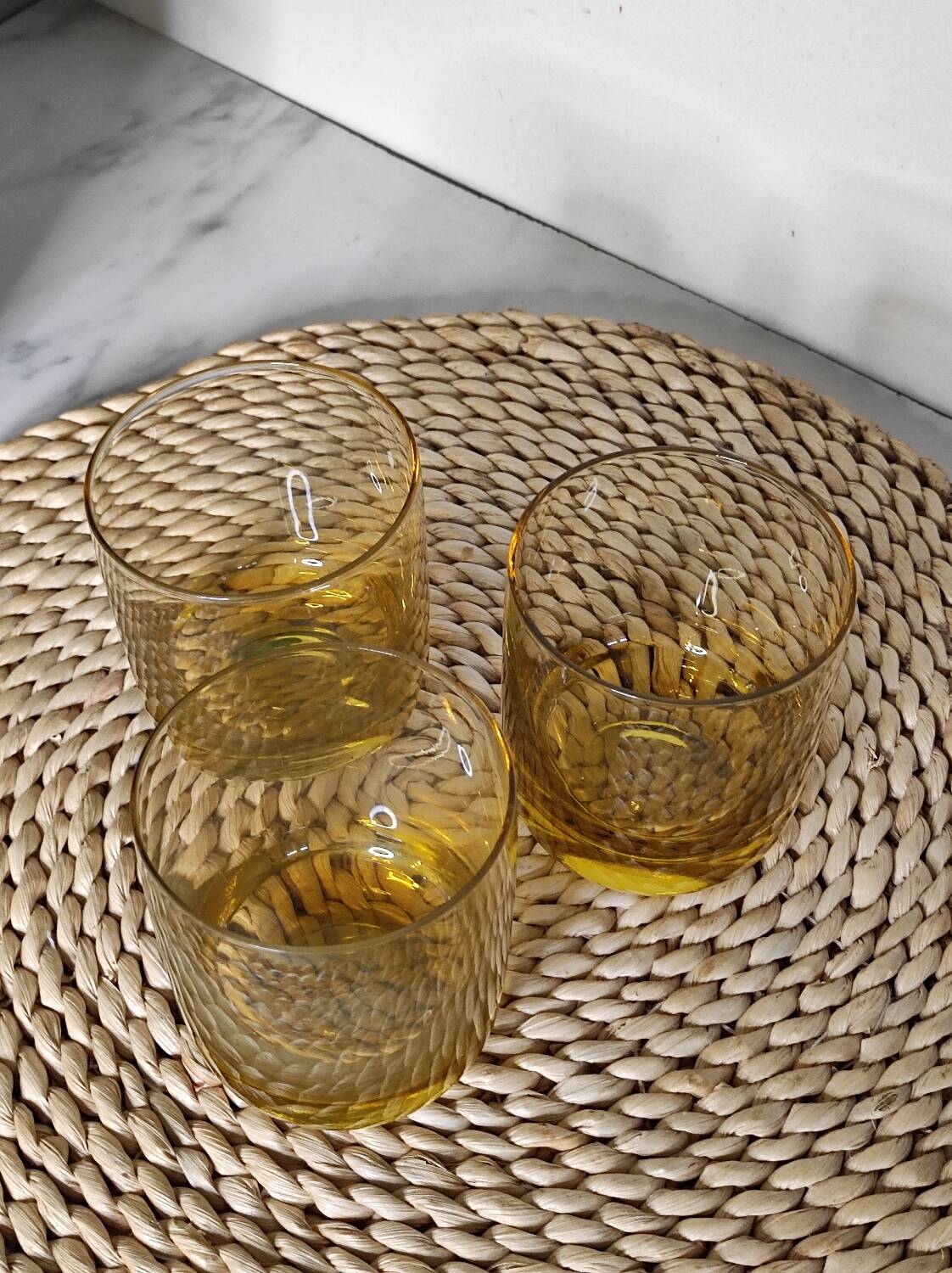 Verres ambré vintage