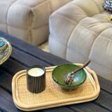 Rattan top and medium-sized canning