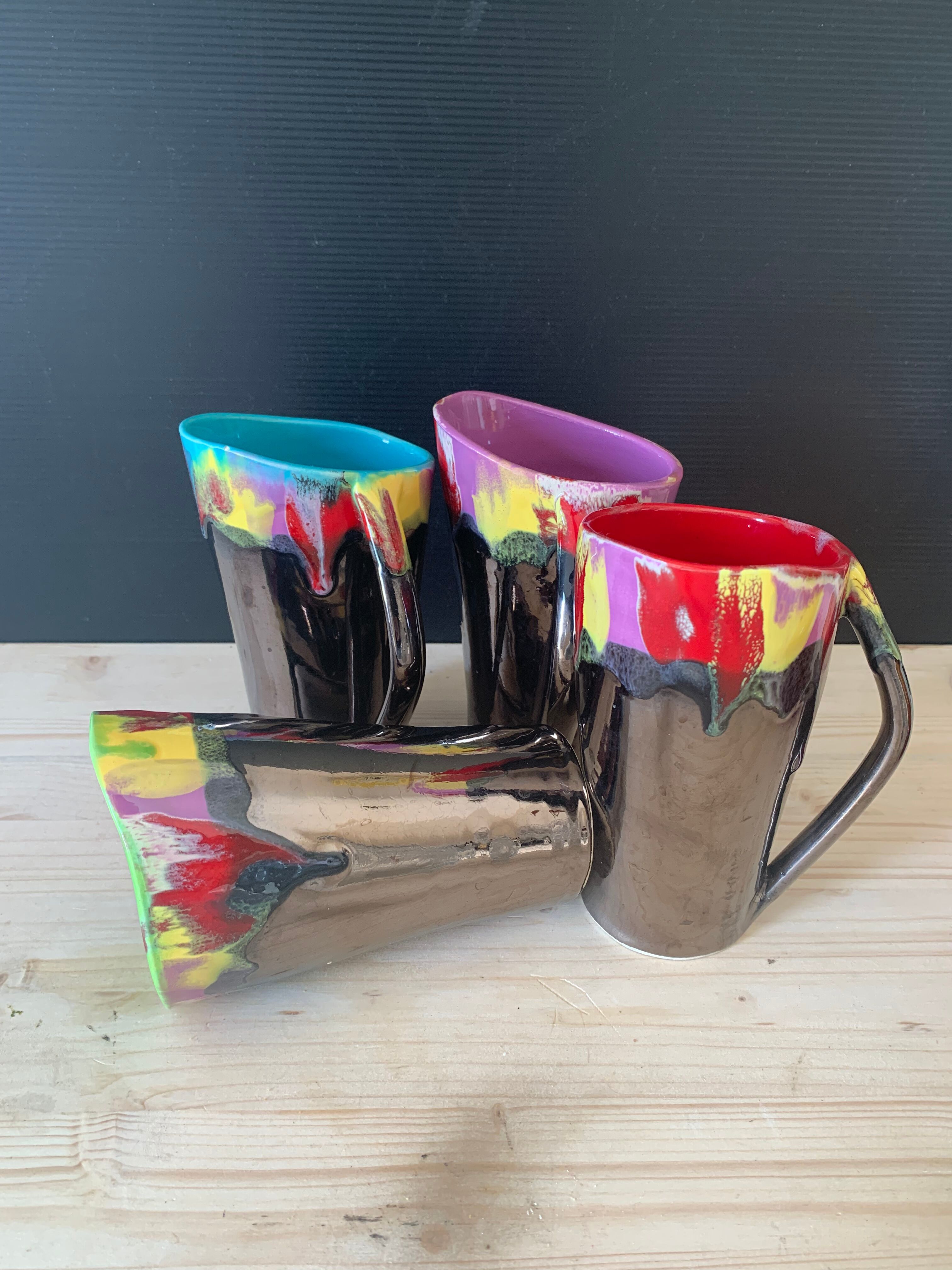 Multicolored cups Vallauris