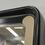 70s square mirror in plastic and skai