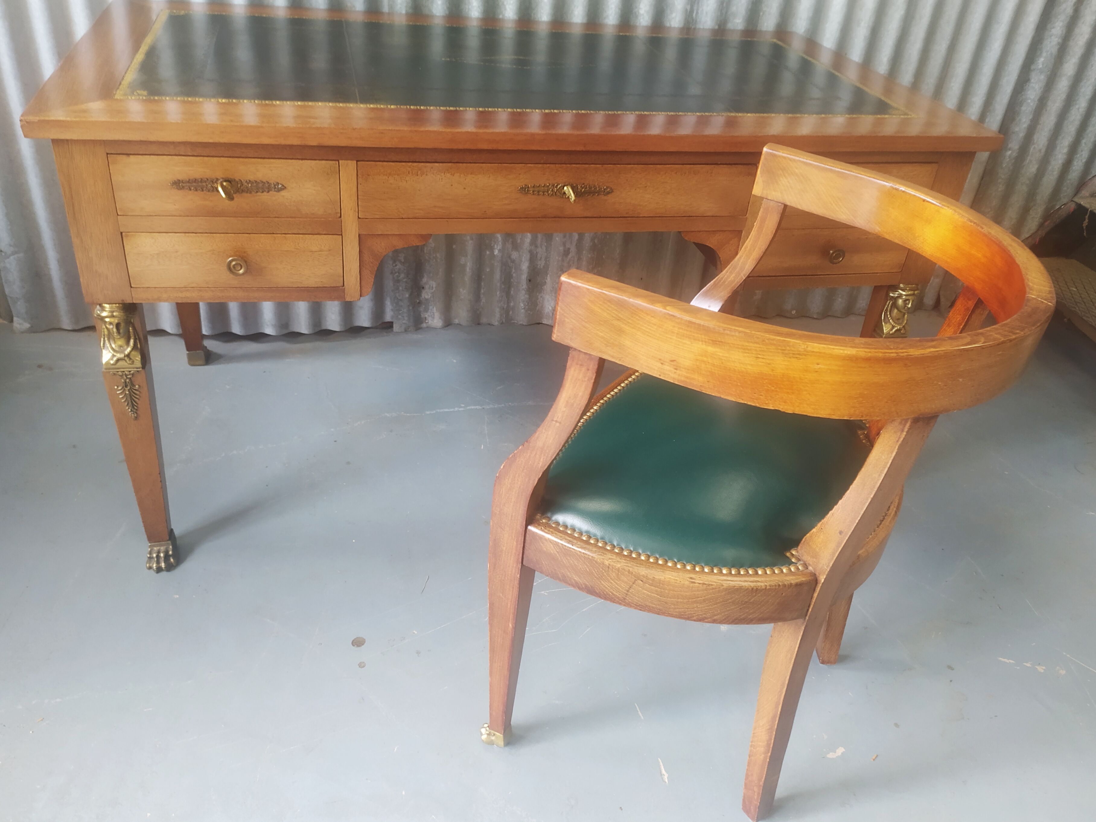 Office and his empire chair back from Egypt
