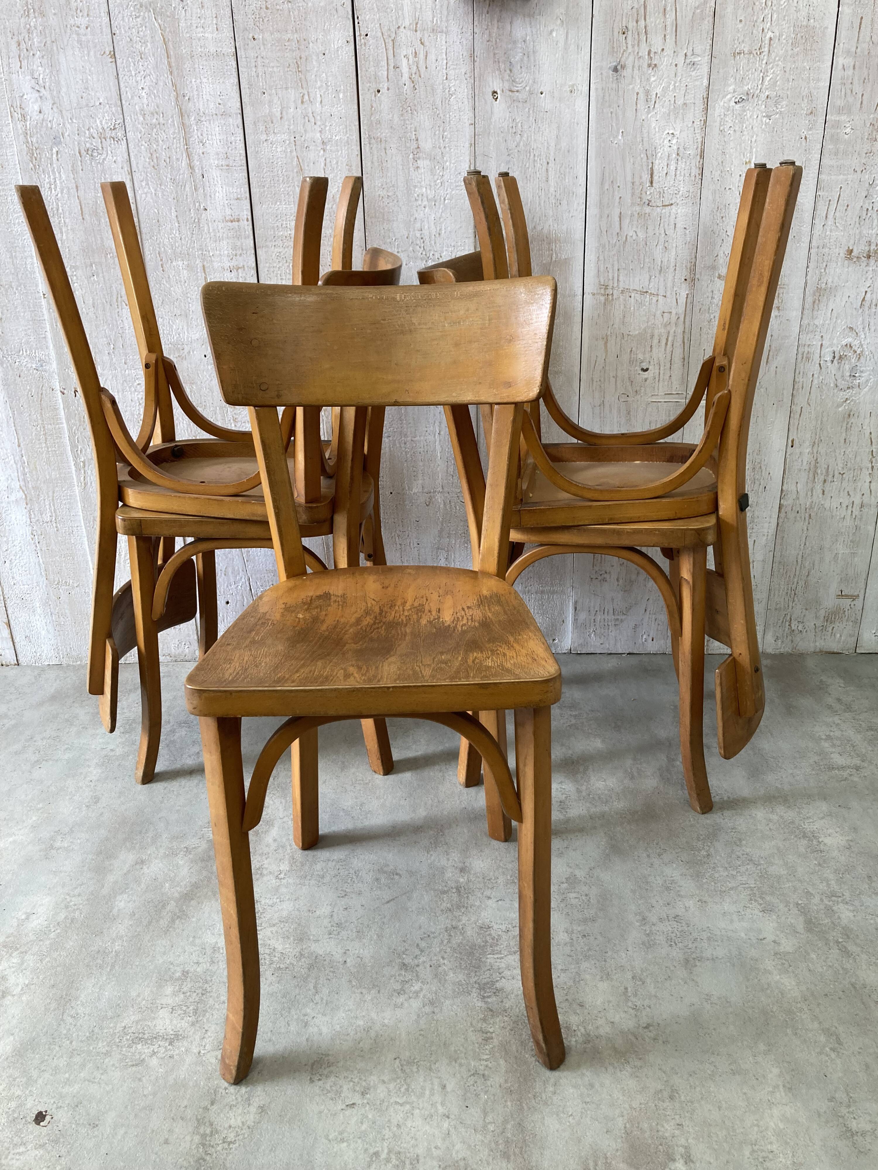 Série de 5 chaises Baumann