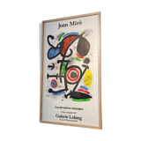 Affiche ancienne Lithographie Miro Galerie Lelong