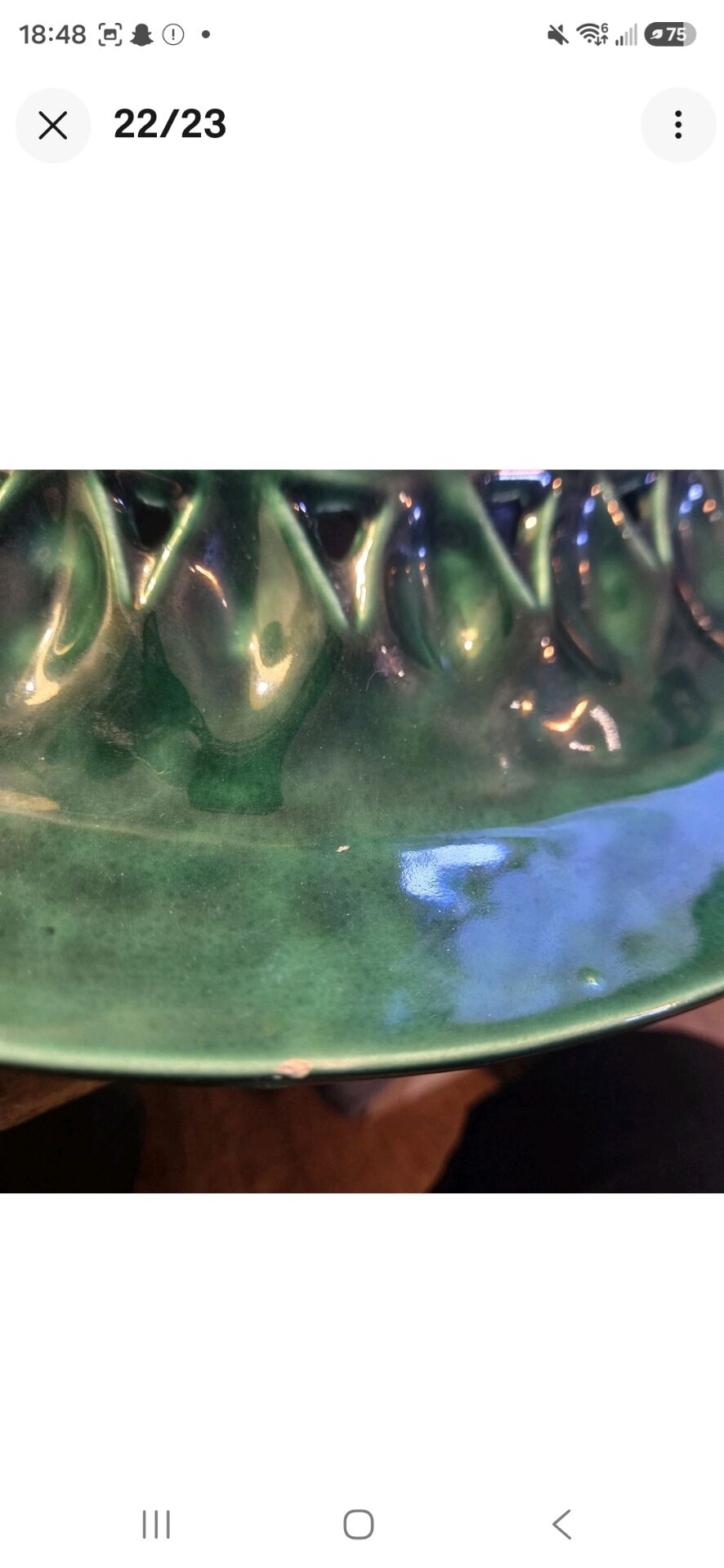 Magnificent and Huge Fruit Basket with Gold Highlights from the 50s-70s