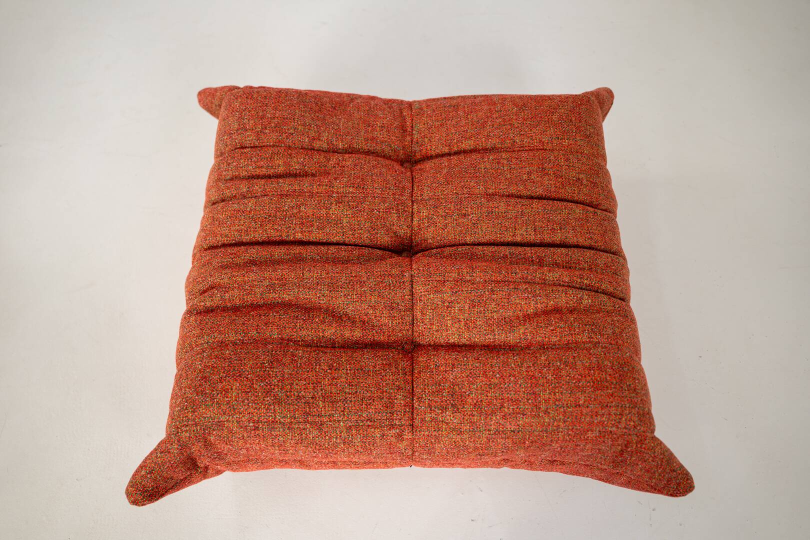 Togo set of armchair and pouf in crimson tweed