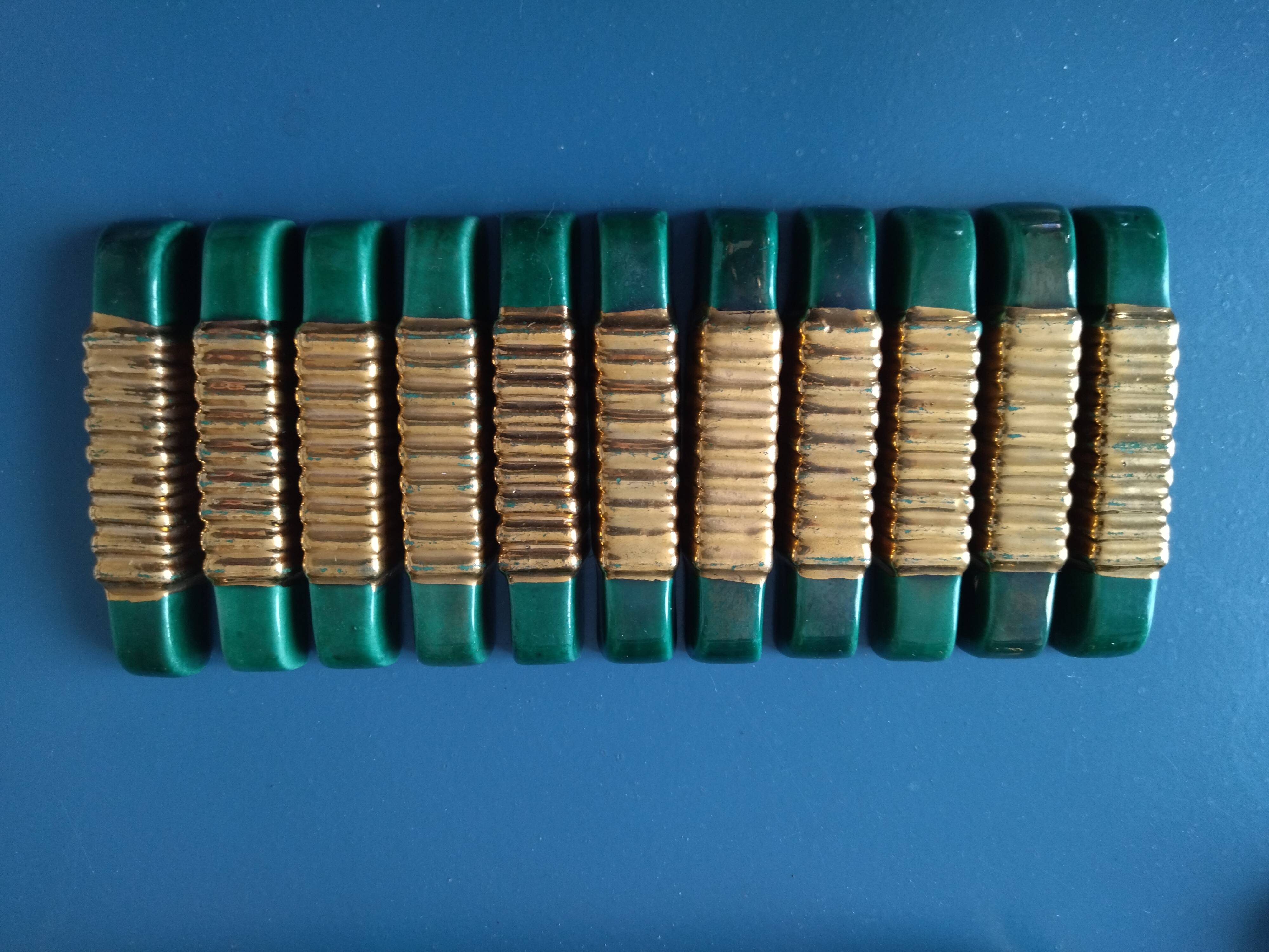 Old art deco table set in earthenware