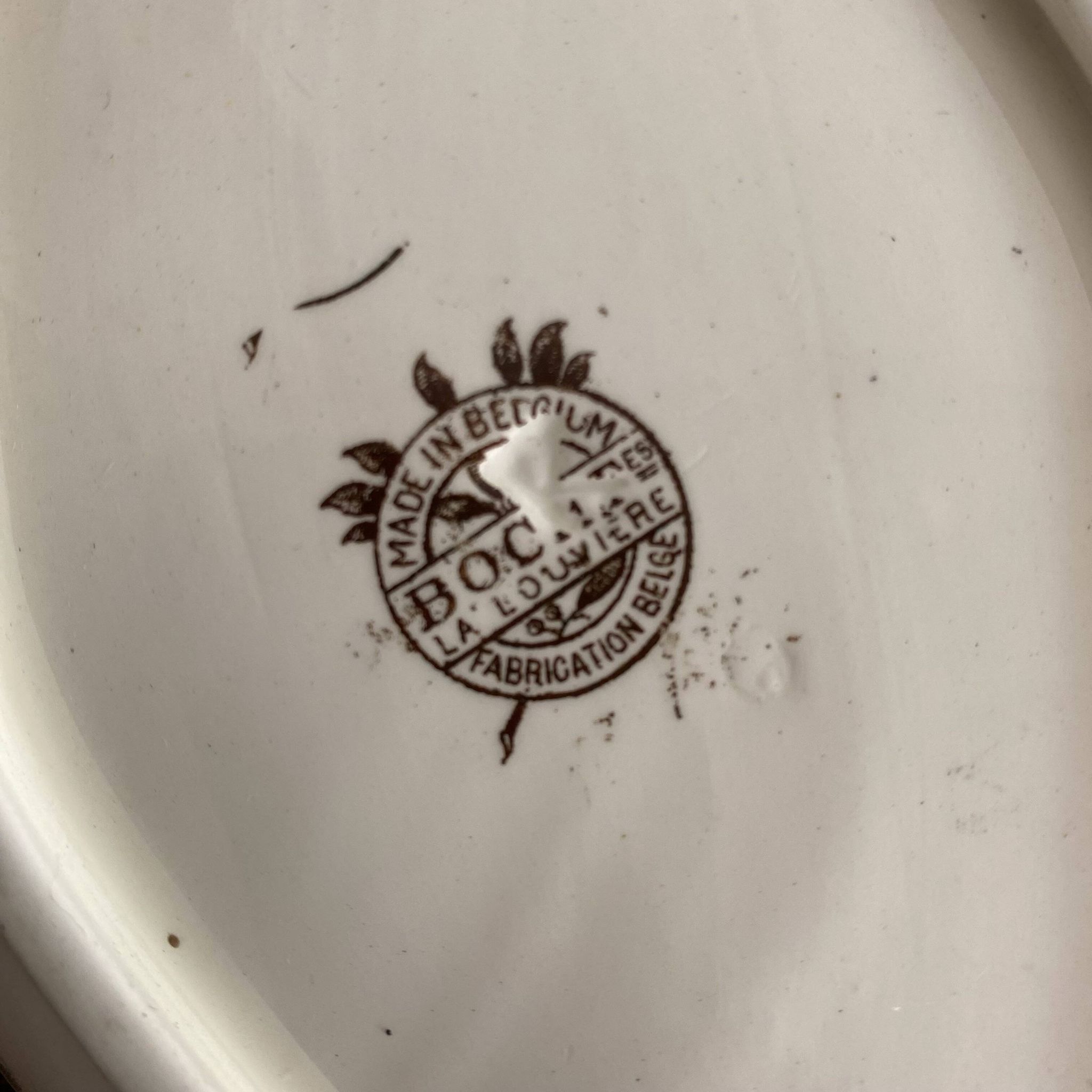 Antique Boch La Louvière Belgium dish