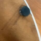 Vintage space age round wall mirror