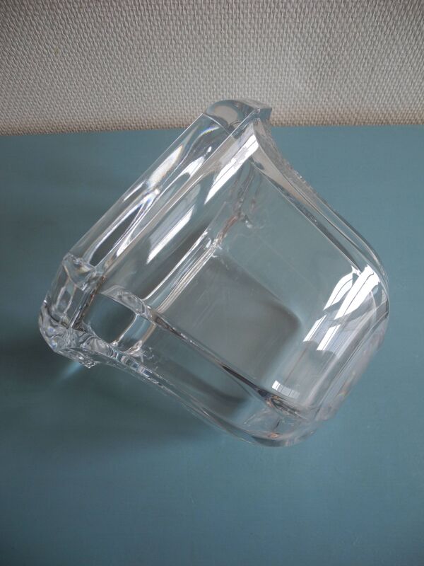 Ancien vase cache pot cristal déco vintage french crystal flower pot