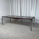 XL Midcentury modern coffee table in metal, rosewood and Arabescato marble, Italy, 1970.
