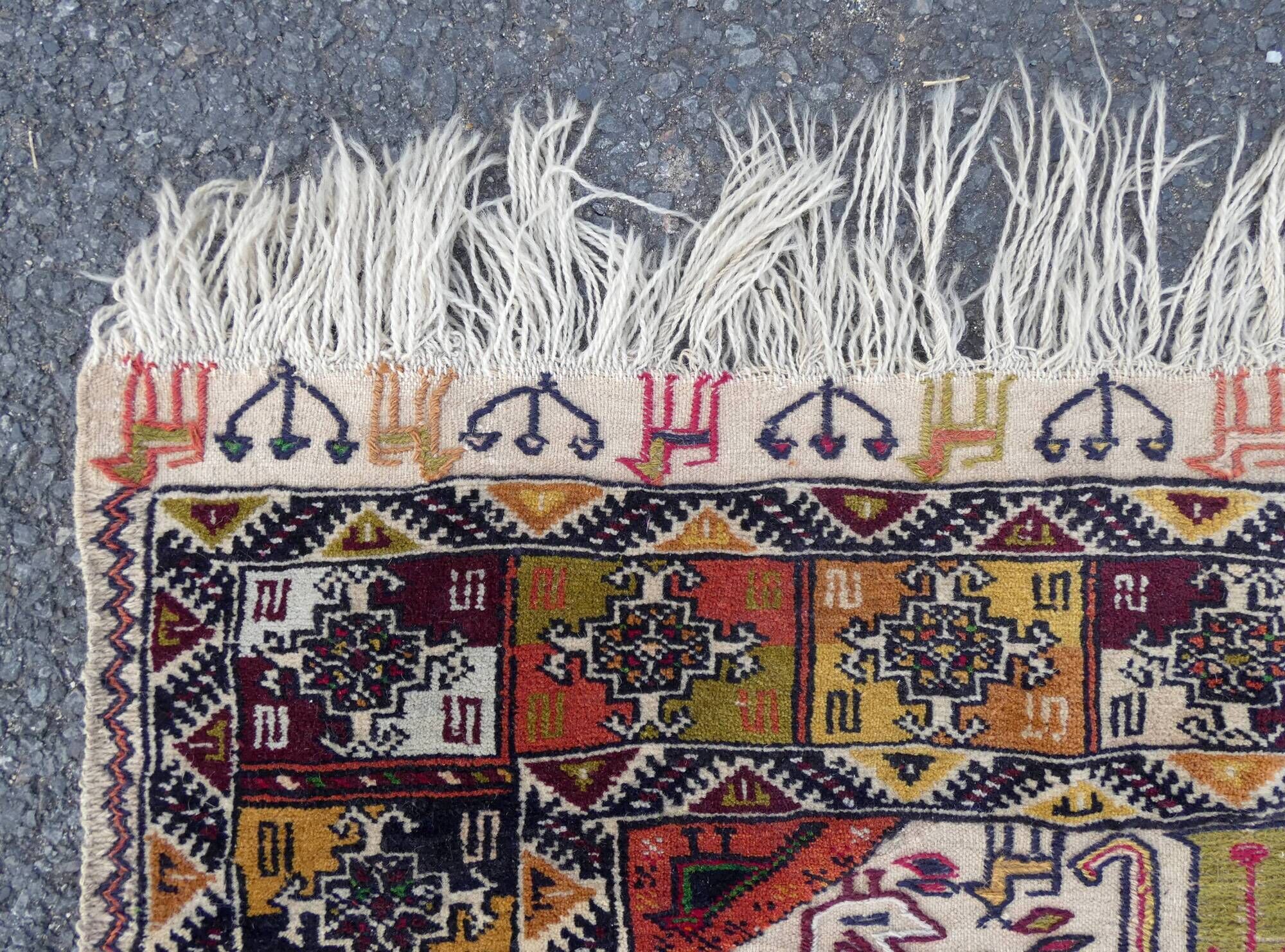 ancien tapis persan syrien 165x99cm