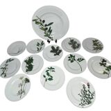 13-piece Dibbern Herbaticum porcelain dessert set circa 1980