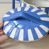 Fox trott sugar bowl from sarreguemines, 1930s, vintage art deco earthenware