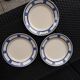 Lot de 3 assiettes vintage plates 23 cm en semi porcelaine badonviller