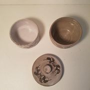 Ceramic bowl and sugar bowl La Tournerie Bons Haute-Savoie