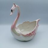 Porcelain swan pot cache