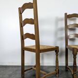 Set of 4 rush-seated chairs