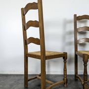 Set of 4 rush-seated chairs
