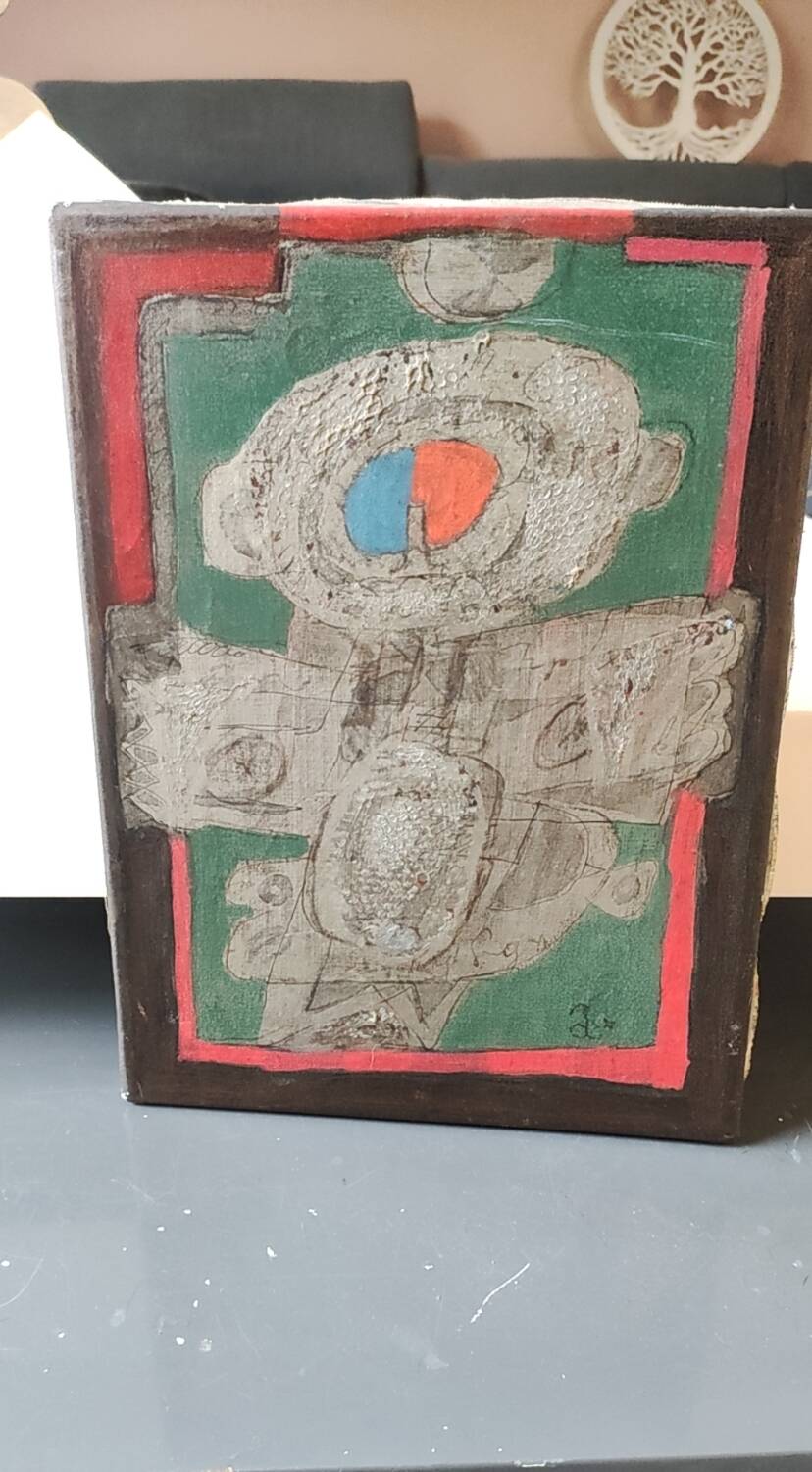 Peinture Art abstrait/Huile sur toile. Style Augustin Ubeda. 32 x 24cm