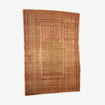 Ancient Turkish carpet Ghurdes handmade 152cm x 222cm 1870s