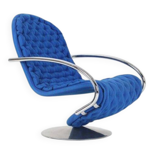Fritz Hansen / Verner Panton “1-2-3” chaise pivotante / fauteuil / Space Age / Design danois moderne du milieu du siècle / années 70