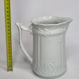 Pitcher in enamelled white porcelain, 16 cm