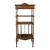 Meuble à musique de style Louis XVI en bois sculpté avec cannage, XIXe Siècle