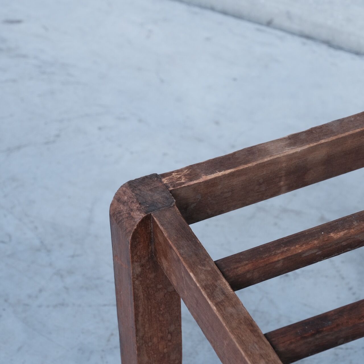 French mid-century wooden luggage racks