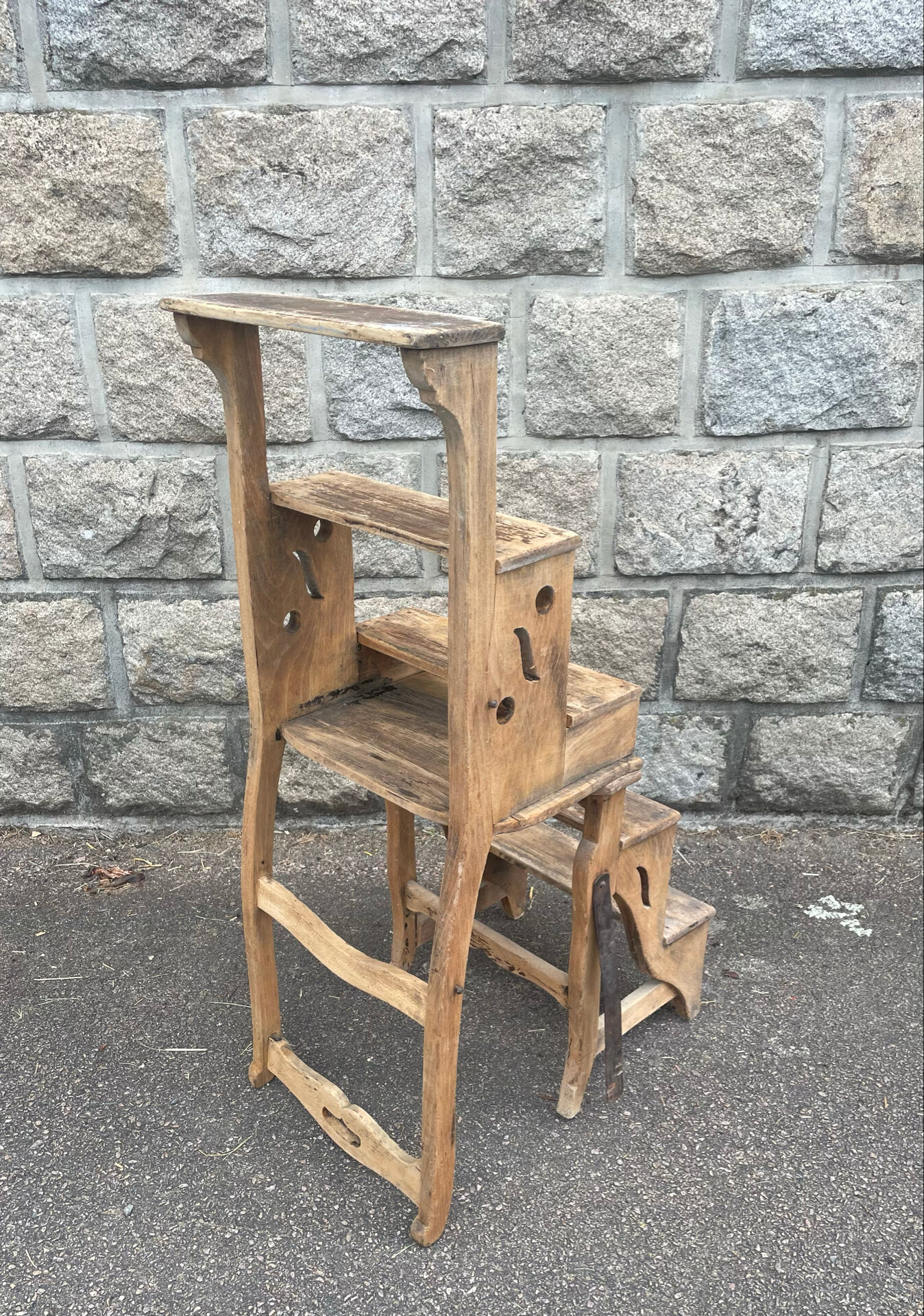 Antique wooden step stool